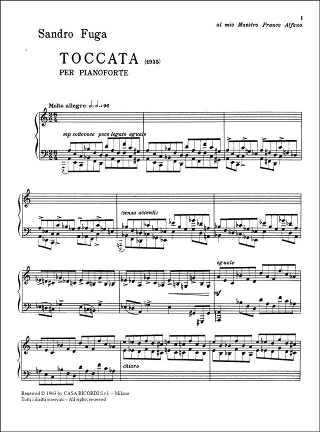 Toccata - Per Pianoforte - pro klavír